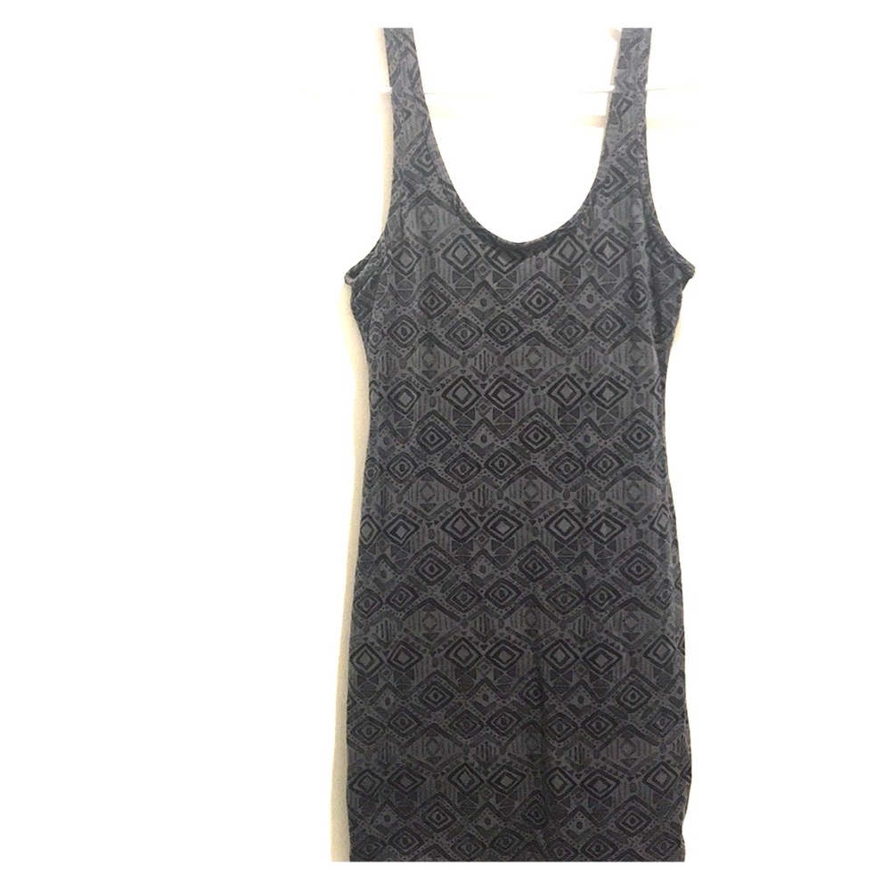 Gray tribal print fitted dress - VS Pink